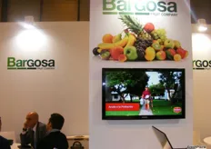 Stand de Bargosa, compañía centrada en la importación y distribución de frutas y verduras y en la maduracion de plátanos y bananas, comercializando las marcas líderes del mercado