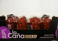 Tomates Cherry Pera expuestos en el stan de La Caña.