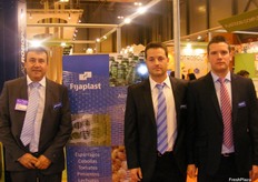 Equipo de Fijaplast exponiendo material de embalaje para la industria hortofrutícola.
