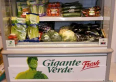 Hortalizas expuestas en el stand de Unica Group con su marca Gigante Verde Fresh.