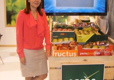 Cristina Romero, en su stand de Seròs Fruits.