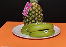 "Del mismo modo, Dole Food presenta las Bananas y Piñas de Comercio Justo para comercializar tanto a granel como en elaborado con la certificación internacionalmente reconocida "Frairtrade-Max Havelaar"