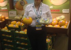 Adriana Prado, con sus melones Rei, una de las exportadoras más conocidas de Brasil. Ahora presenta un nuevo tipo de empaque en el que el melón cortado queda fresco por 14 días en las tiendas.