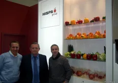 Ginés García, director de Hispa Group, rodeado de sus socios Luis Miguel y Jorge Peña.