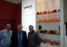 Ginés García, director de Hispa Group, rodeado de sus socios Luis Miguel y Jorge Peña.