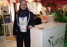 Ghadah Al Nouno, del Ministerio de Comercio Exterior del Reino de Marruecos, promocionando las exportaciones de productos frescos marroquíes.