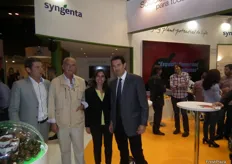 Stand de Syngenta, empresa líder en semillas hortofrutícolas, con varios miembros directivos, de Marketing y Comunicación.