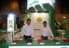 Ricardo Salvador y José Antonio Márquez de la casa de semillas Ramiro Arnedo, empresa española productora de semillas hortícolas, presenta en exclusiva su tomate de sabor y su línea de pimientos.