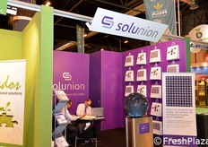 Stand de Solunion,compañía de seguros de crédito que contó con una herramienta tecnológica en forma de globo terráqueo que permitió a los asistentes interactuar para conocer la máxima actualidad en cuestión de riesgos en los diferentes países del mundo.