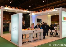 Estand de la empresa Sorma Group especializada en maquinaria para el sector hortofrutícola.