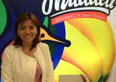 Sandra Monroy de Frutadeli, exportadora bananera de Ecuador.