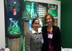 Ing. Zoraida Zambrano y Olga Kabysh de Fruta Nova, exportadora bananera de Ecuador.