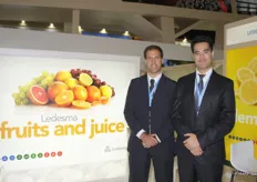 Santiago Puggiari y Andres Chyu , ejecutivos de cuente de la unidad Fruits and Juice de LEDESMA, Argentina.