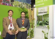 Alex Herrera y Herbert Grossmann de Exoisa, exportadora de cítricos de Guatemala.