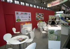 Stand de AMOPA, Asociación Murciana de Productores Agrarios, formada por empresas como Sol y Tierra, Frucimu, El Limonar de Santomera, Agroter, Tader Cieza y Campos de Jumilla, entre otras.