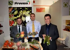 Fernando Martín, Sergio y Pepe Álvarez, de Procam, empresa especializada en hortalizas, granadas y mangos ecológicos.