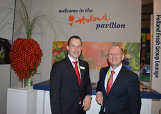 Gerald Lamusse, Global Brand Manager de Fruit Logisitica, quien cede su puesto a Wil Wollbold.