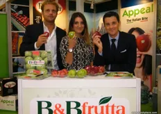 El equipo de ventas de B&B Frutta, Italia: Fabio Brentegani, Federica Scinocca y Claudio Scandola.