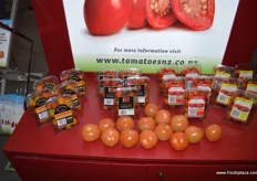Algunos de los productos expuestos de Tomatoes NZ.