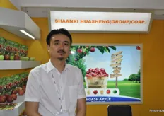Dave Xu es el gerente de Shaanxi Huasheng (Group) Corp Fruit Co., Ltd. Se centra en aumentar el alcance global de sus manzanas.