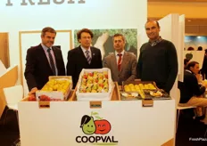 Stand de Coopval, la mayor cooperativa productora y comercializadora de pera Rocha en Portugal.