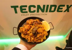 Tecnidex nos invitó a un buen plato de paella para comer, hecha por un cocinero valenciano.