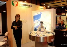 Carina, en su stnd de Herchamp, única empresa en el sector especializada exclusivamente en el cultivo y comercialización de champiñón.