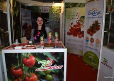 Stand de Biosabor, en promoción del gazpacho biológico.