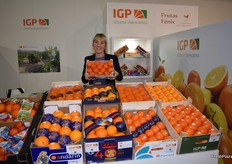 Stand de IGP Cítricos Valencianos con representación de varias marcas valencianas.