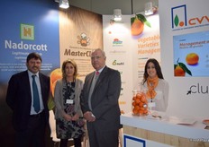 Stand del Club de Variedades Vegetales Protegidas, apostando fuertemente por la variedad de clementina tardía NADORCOTT. En octubre tendrá lugar el primer año comercial de la nueva variedad de Naranja Navel M7.