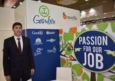 Miguel Tirado, en el stand de Gambín, productores y comercilizadores de cítricos.