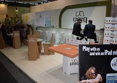Stand de Uniq, la nueva marca para envases de cartón corrugado.