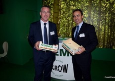 Roberto García y Fernando Trénor, en el stand de Fedemco,Federación Española del Envase de Madera y sus Componentes.