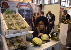Stand de Procomel, promocionando la marca El Abuelo de los Melones.