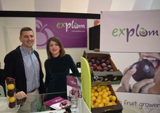 Stand de Explom, empresa extremeña especializada en ciruela.