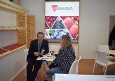 Rafael Domínguez, gerente de Freshuelva, en una entrevista.