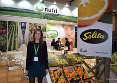 Gemma, en su stand de Nufri.