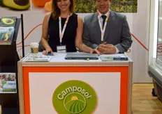 La empresa peruana Camposol estuvo representada este año por Rocío Enciso y Gustavo Mayashiro.