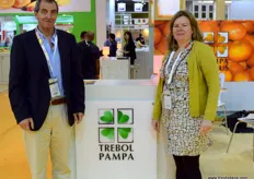 La productora argentina de cítricos Trébol Pampa estuvo representada por Daniel Bovino y Patricia Roux.