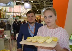 En el puesto mexicano estaban Elizaveta Polyanskaya y Vadim Kharinov, de Sweet Guave