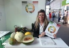 Anna Ferrari presentó los productos de Agrícola Famosa. La compañía es conocida por sus distintos tipos de melones y otras frutas.