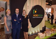 Stand de Agrofresh Export Consortium. Señalan la Buena campaña de ajo que están llevando a cabo este año.