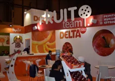 Stand de la empresa andaluza Delta Blau, comercializadora de cítricos y manzana principalmente.