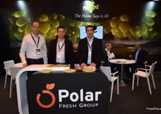Stand de Polar Fresh Group, promocionando su variedad de uva de mesa sin semillas Pristine cultivada en España, Chile, Perú y Australia.
