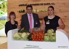 Agrícola Navarro, productores y exportadores de vegetales. De izquierda a derecha: Jara Conde, Antonio Sabiote y Juani Navarro.