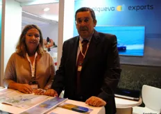 Ana Palma y José Luis Fialho de Edia. Alqueva es un proyecto de EDIA (Empresa de Desenvolvimento e Infra- estruturas do Alqueva) con la meta de garantizar el desarrollo sostenible de la región a través de la agricultura.