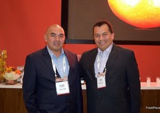 Arturo Negreiro y Jorge Lecarneque de la empresa Jaiac Latam, visitó el stand peruano.