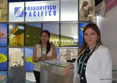 Carolina Faundez y Paula Perez de Frigorífico Pacífico. Ofrecen servicios logísticos y de almacenamiento.
