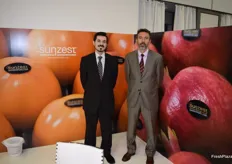 Stand de la empresa valenciana Frío Mediterráneo, en promoción de su marca Sunzest, para cítricos, kaki y granada.