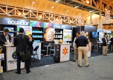 El estand ecuatoriano.